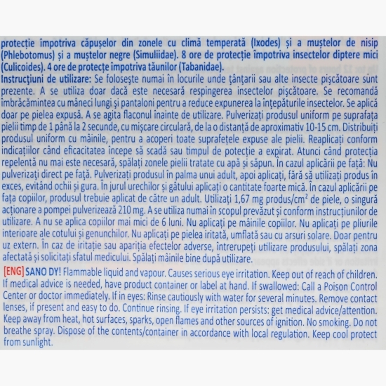 Loțiune spray împotriva țânțarilor și a insectelor, Liquid Pump, 50ml