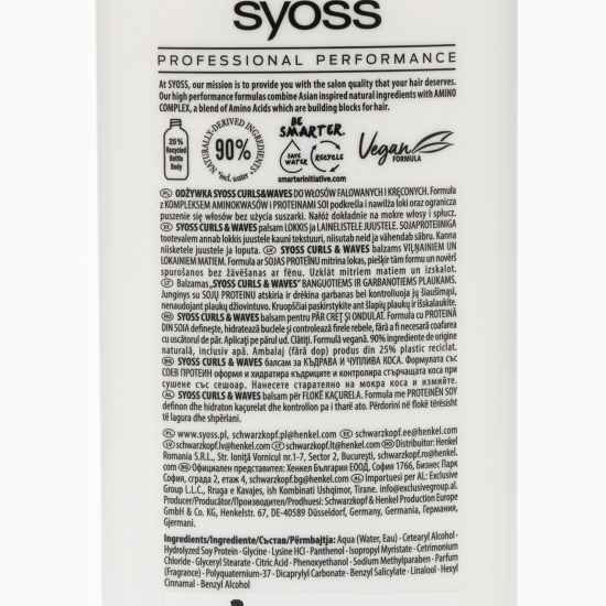 Balsam Curls&Waves pentru păr creț și ondulat 440ml