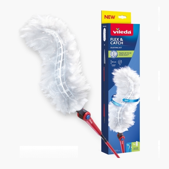 Pămătuf pentru curățarea prafului Flex & Catch kit mâner lung + 1 rezervă