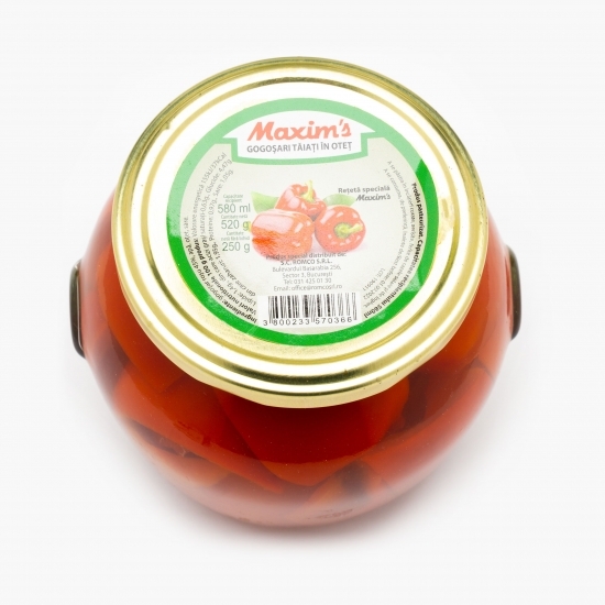 Gogoșari tăiați în oțet 520g