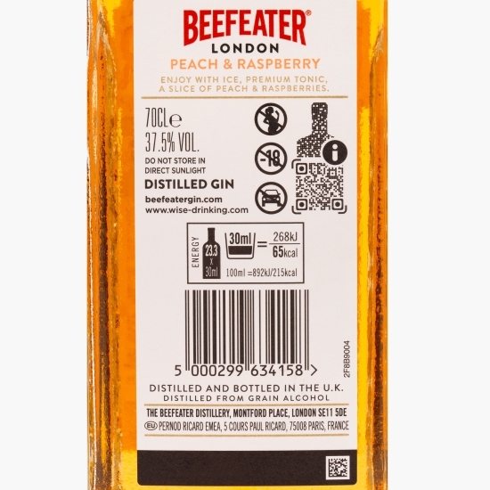 Gin Peach & Raspberry 37.5% alc. 0.7l