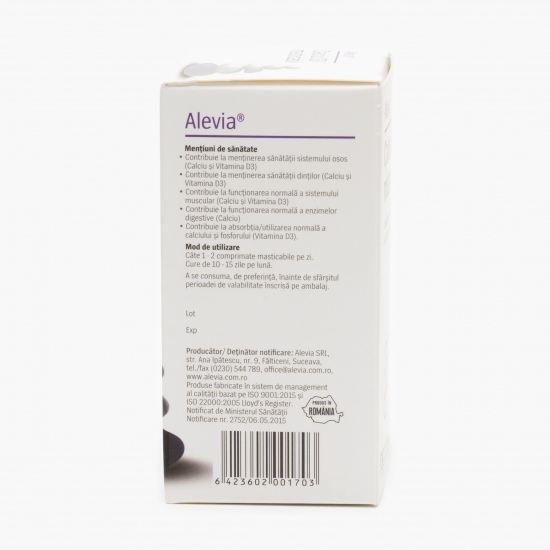 Calciu D3 masticabil 30 comprimate