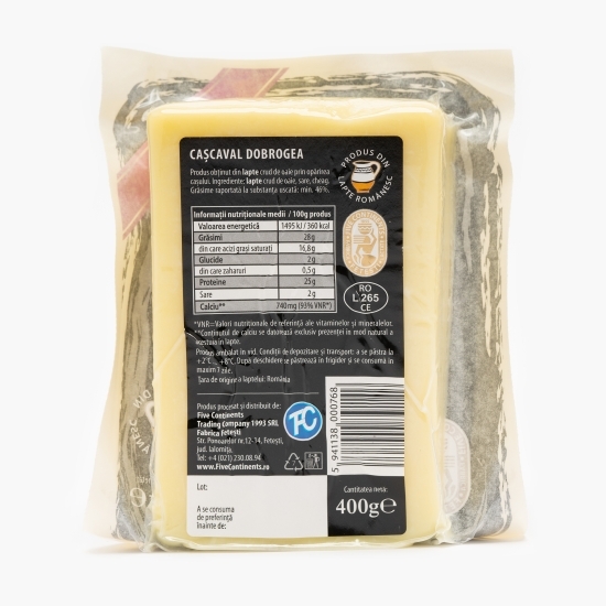 Cașcaval Dobrogea 46% grăsime 400g
