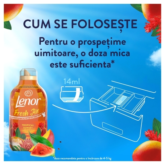 Balsam de rufe ultra concentrat Fresh Air  Effect  Tropical Sunset, 33 spălări, 0.462l