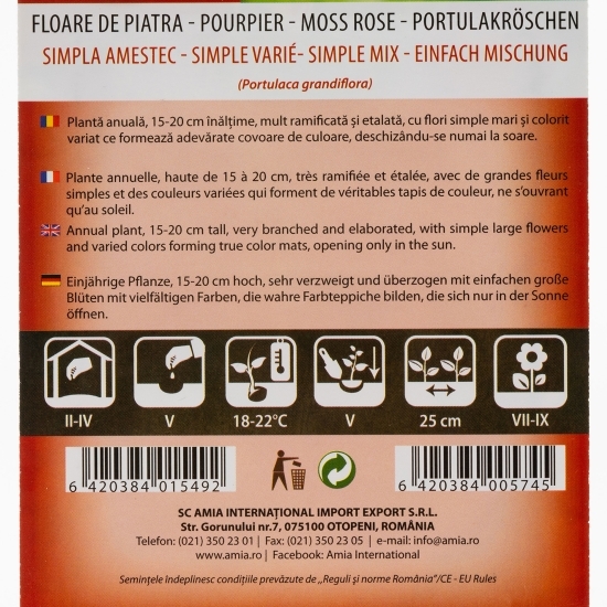 Semințe de floare de piatră simplă amestec 0.5g