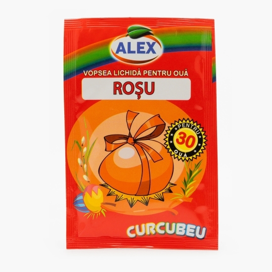 Vopsea lichidă (30 ouă) roșu 10ml
