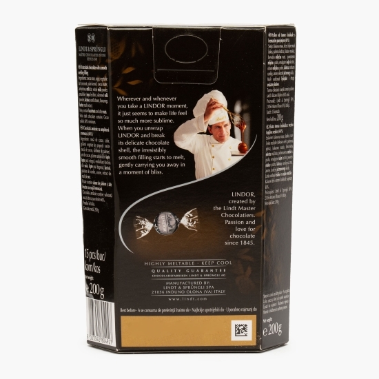 Bomboane de ciocolată neagră 60% Lindor 200g