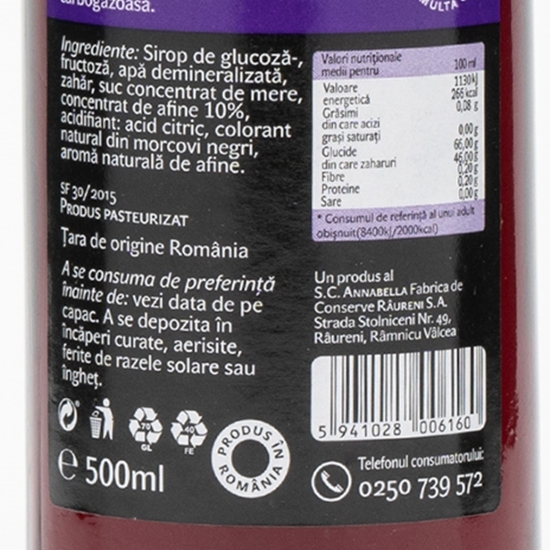 Sirop de afine 0.5l