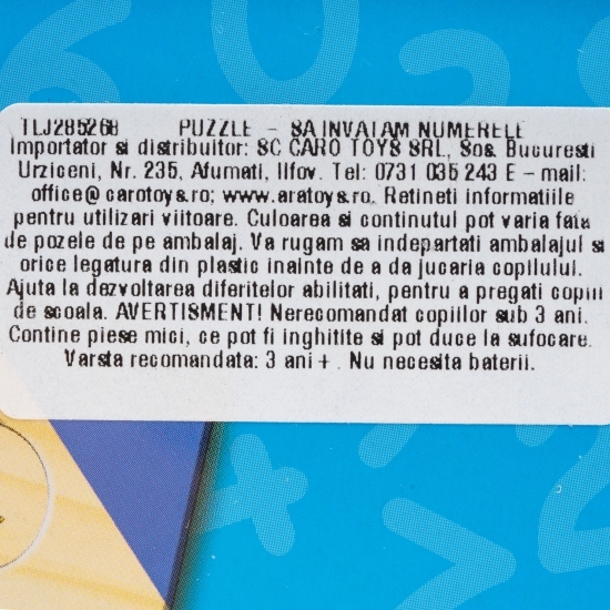 Puzzle-Să învățăm numerele 3+ ani