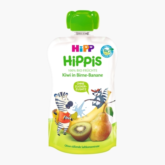 Piure ecologic de pară cu banană și kiwi, +1 an, 100g