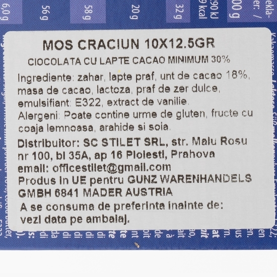 Ciocolată cu lapte Moș Crăciun 125g