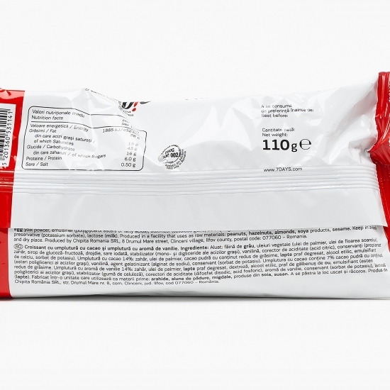 Croissant cu cremă de cacao și vanilie 110g