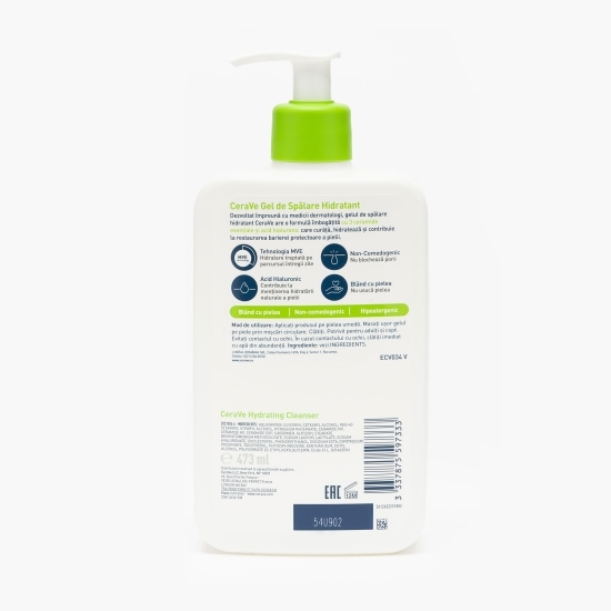Gel de spălare hidratant pentru piele normal-uscată 473ml