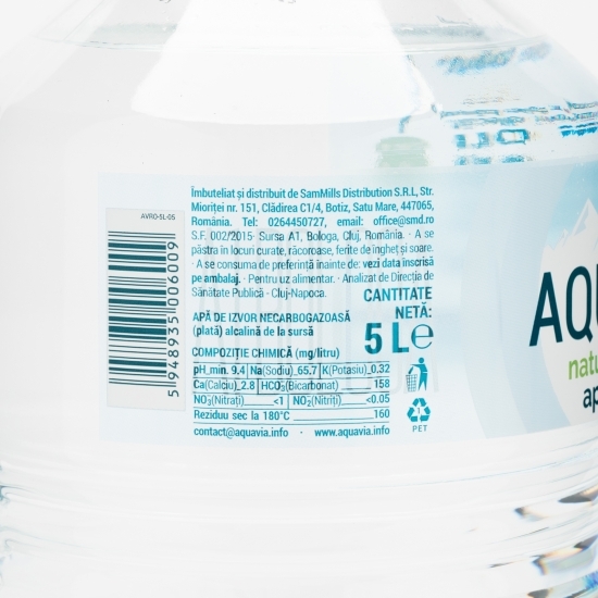 Apă de izvor natural alcalină Ph 9,4 - 5 l