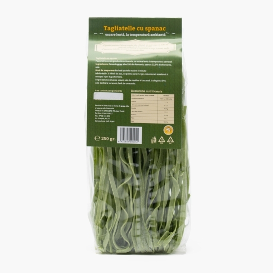 Paste de casă Tagliatelle cu germeni de grâu și spanac 250g
