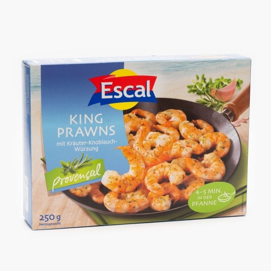 Cozi de crevete Provencales, crude, decorticate, marinate cu usturoi și pătrunjel 250g