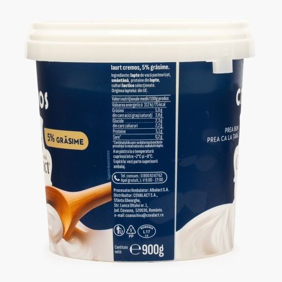 Iaurt cremos 5% grăsime, 900g