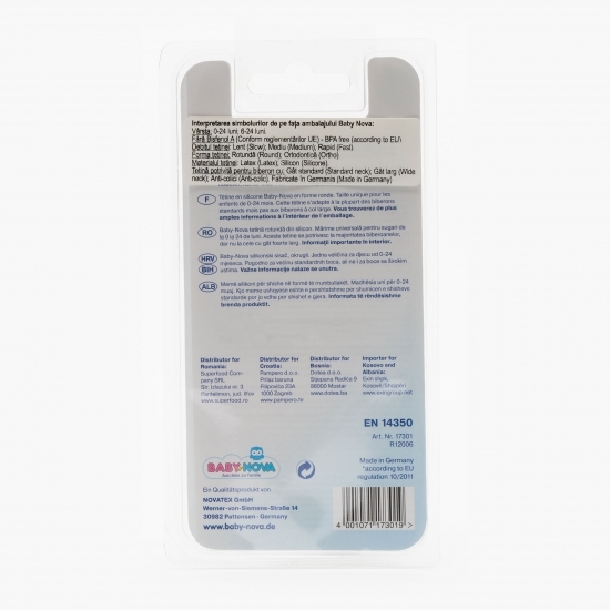 Tetine din silicon rotunde pentru ceai măsura S, 0-24 luni 