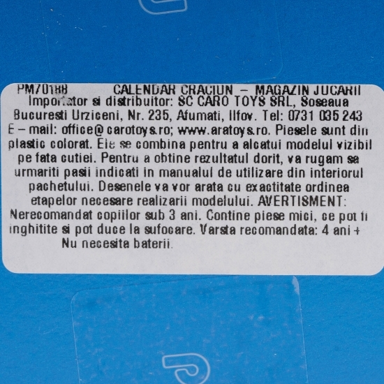 Calendar Crăciun-Magazin jucării 4+ ani