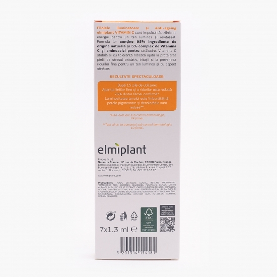 Fiole iluminatoare, anti-îmbătrânire cu vitamina C, 7x1.3ml