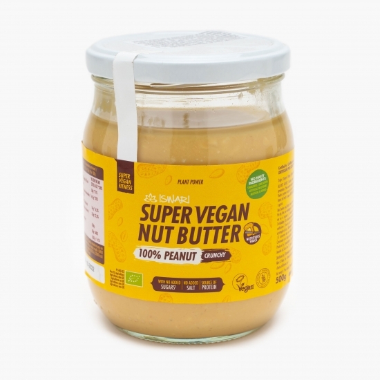 Cremă tartinabilă crocantă din arahide eco fără zahăr 500g