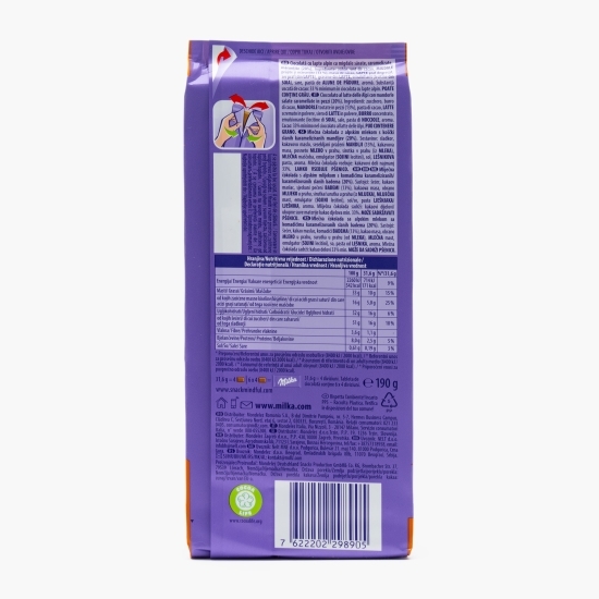 Ciocolată cu lapte și migdale sărate caramelizate 190g