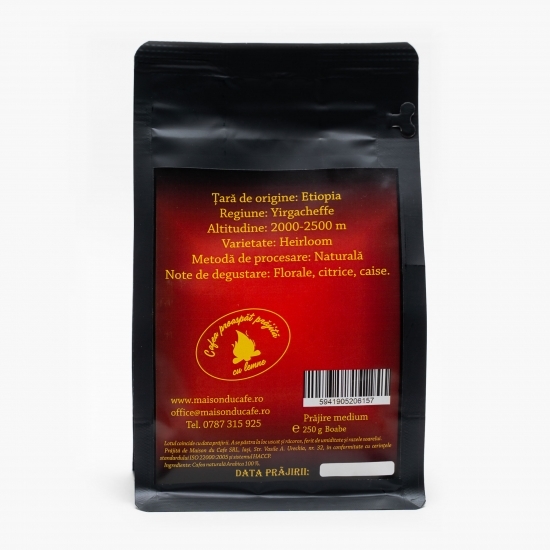 Cafea boabe origine Etiopia Yirgacheffe 250g