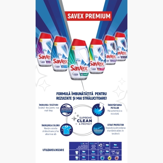 Detergent de rufe lichid Premium Color, 80 spălări, 3.6l