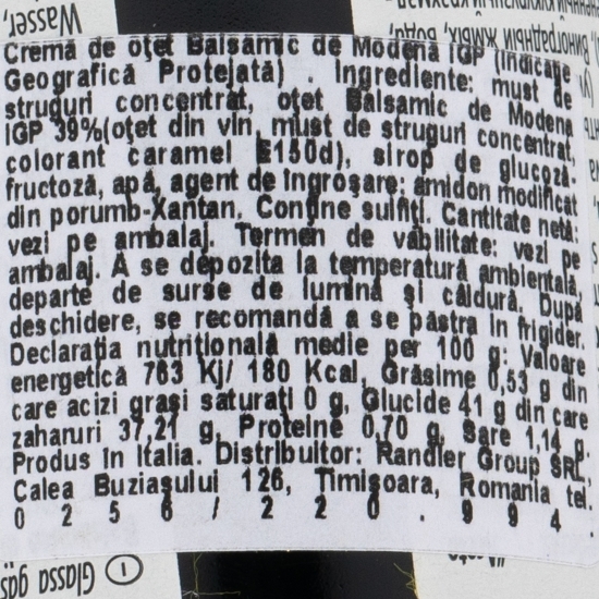 Cremă de oțet balsamic de Modena IGP 250g