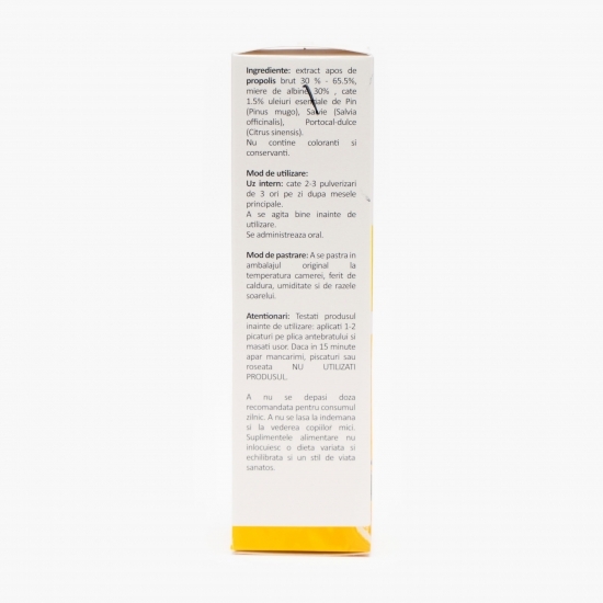 Spray de gât cu propolis, pin, salvie și portocal 20ml