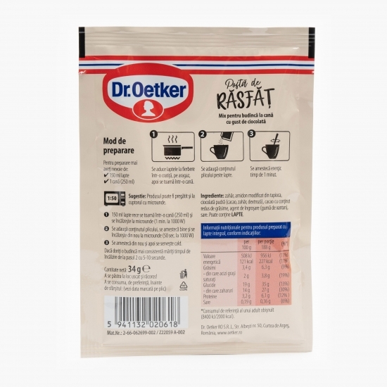 Mix pentru budincă Poftă de răsfăț cu gust de ciocolată 34g