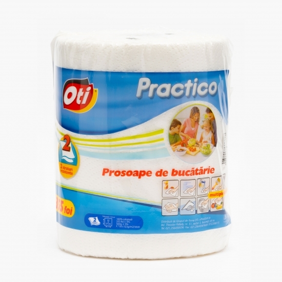 Monorolă prosoape de bucătărie Practico 2 straturi, 355 foi