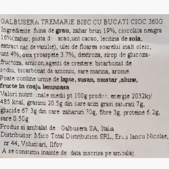 Biscuiți cu bucăți de ciocolată 360g
