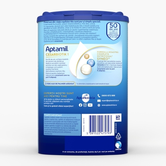 Lapte praf Cesar Biotik 1, 0-6 luni, 800g