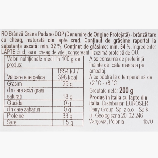 Brânză Grana Padano DOP 200g