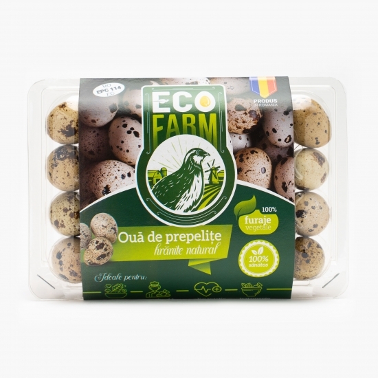 Ouă de prepelițe hrănite natural, 24 buc