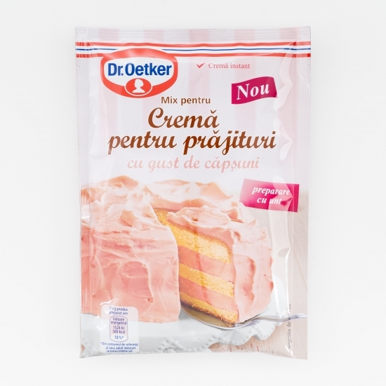 Mix pentru cremă pentru prăjituri cu gust de căpșuni 140g 