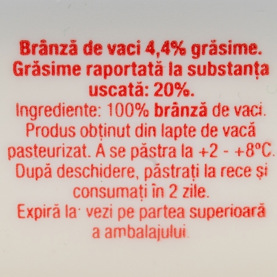 Brânză de vaci, 4.4% grăsime, 250g