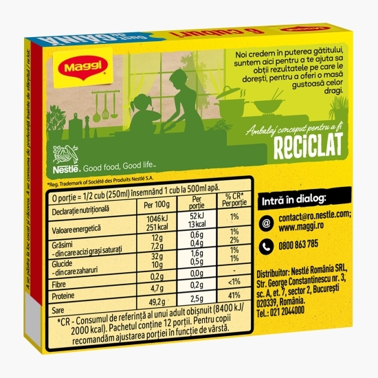 Bază pentru mâncăruri Cuburi cu gust de găină 60g