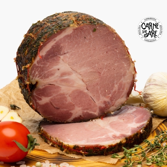 Ceafă de porc afumată cu lemn de cireș și măr 350g