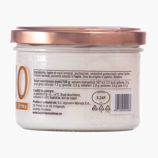 Iaurt de 10, 10% grăsime, 190g