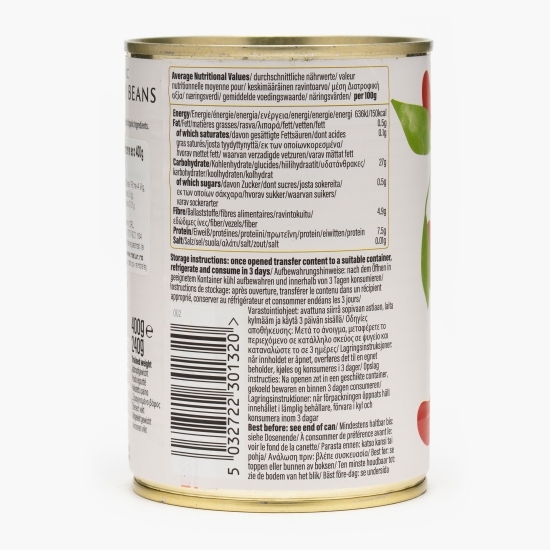 Fasole roșie eco, fără sare adăugată, 400g