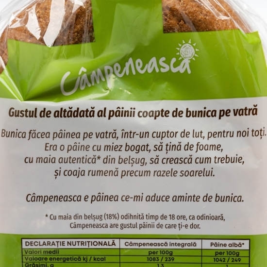 Pâine din grâu integral cu maia 600g