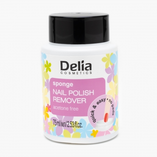 Dizolvant fără acetonă pentru lac de unghii, cu burete 75ml