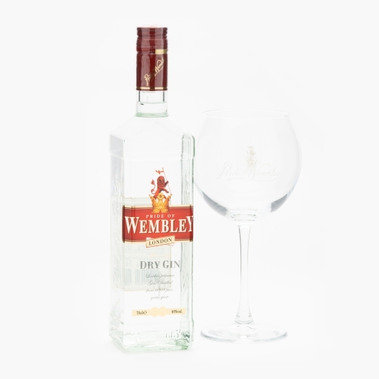 Gin London Dry 40% alc. 700ml + 1 pahar  