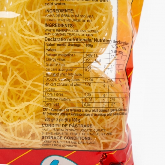 Paste făinoase, fidea cuiburi 200g