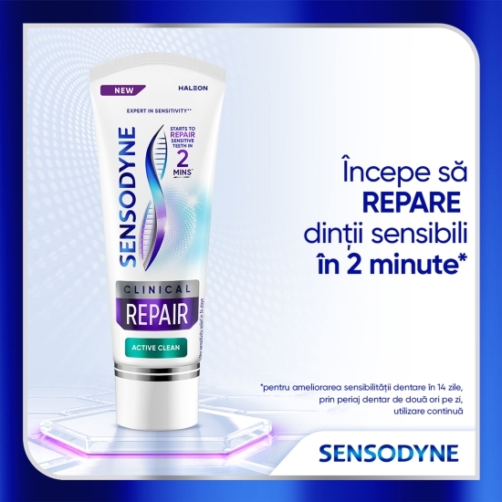 Pastă de dinți pentru sensibilitate dentară Clinical Repair Active Clean 75ml
