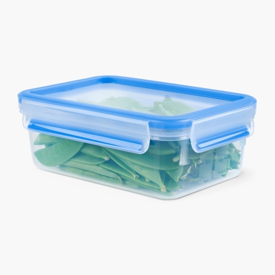 Caserolă Clip&Close, 1l, 100% etanș, compatibilă cuptor cu microunde, plastic