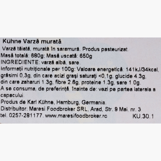 Varză albă murată 720ml