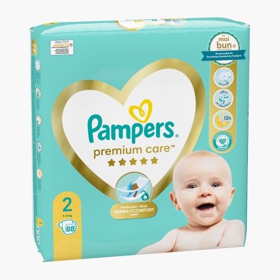 Scutece Premium Care Jumbo Pack Mărimea 2, 4-8kg, 88 buc